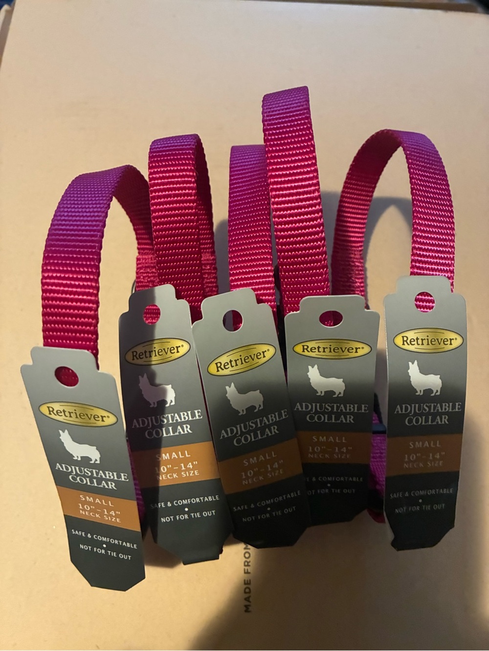 Small Adjustable Dog Collar - Pink / Purple